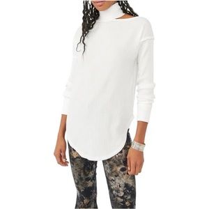 Free People Cut Out Thermal Turtleneck